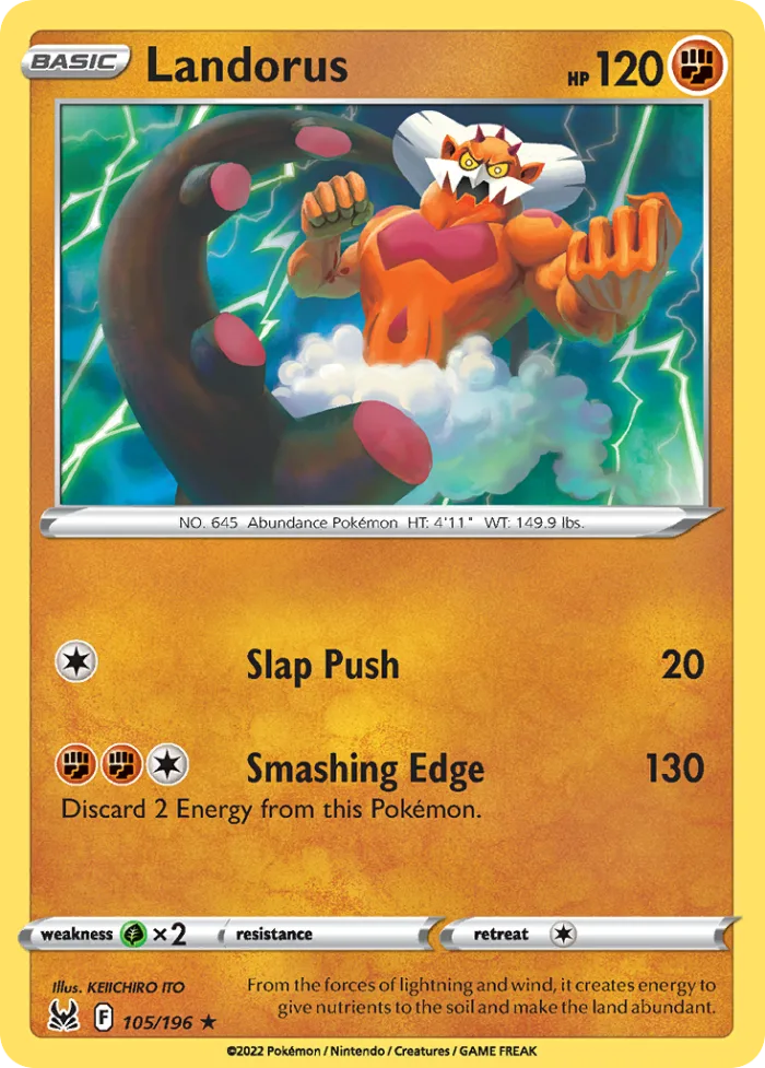 Landorus #105 Lost Origin Pokemon card