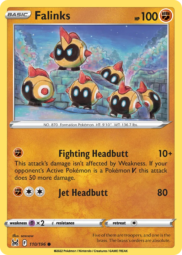 Falinks #110 Lost Origin Pokemon card