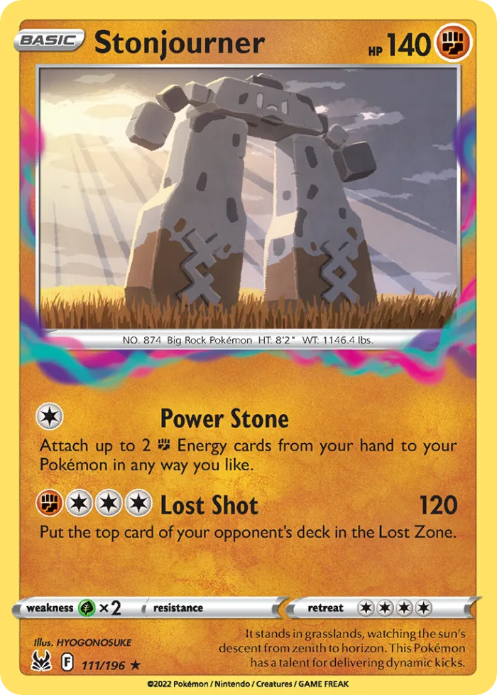 Stonjourner #111 Lost Origin Pokemon card