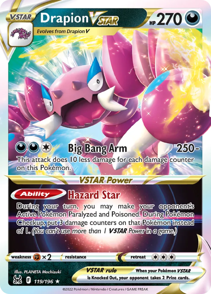 Drapion VSTAR #119 Lost Origin Pokemon card