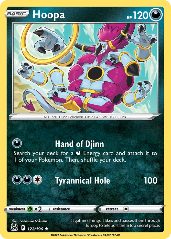 Hoopa #122 Lost Origin Pokemon card