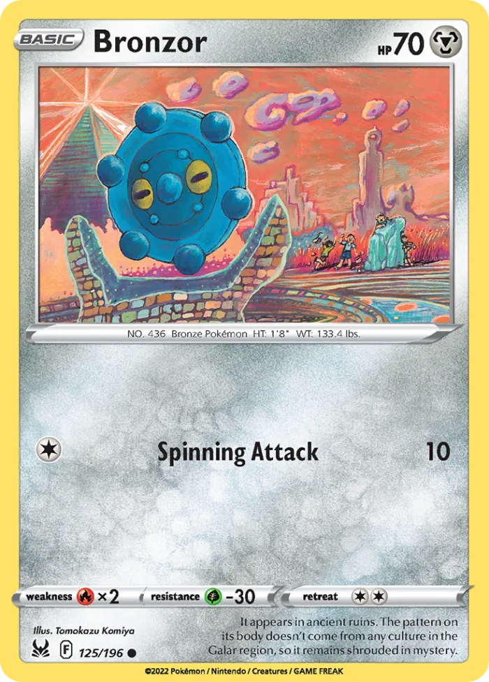 Bronzor #125 Lost Origin Pokemon card
