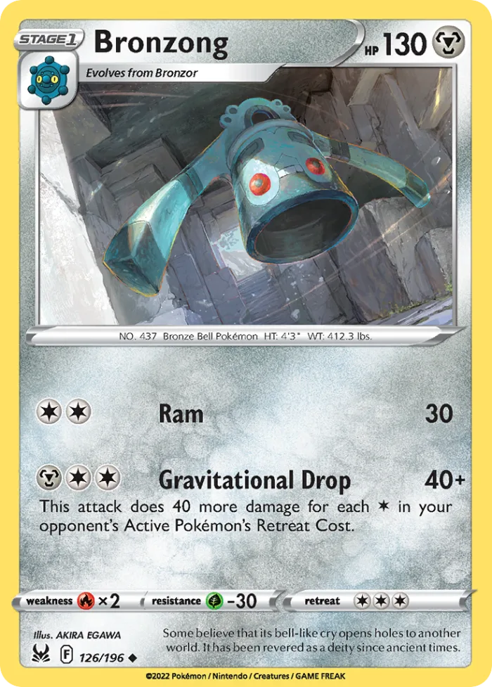 Bronzong #126 Lost Origin Pokemon card