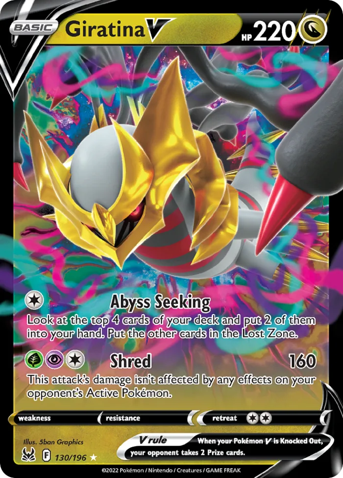 Giratina V #130 Lost Origin Pokemon card