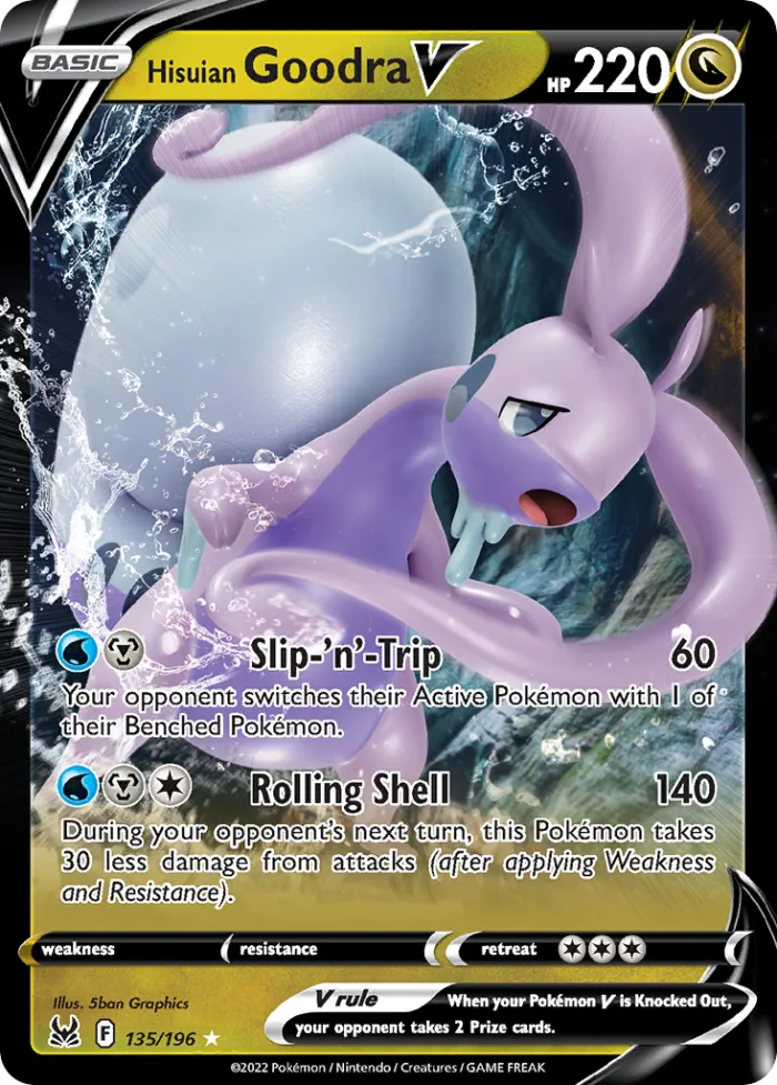 Hisuian Goodra V #135 Lost Origin Pokemon card