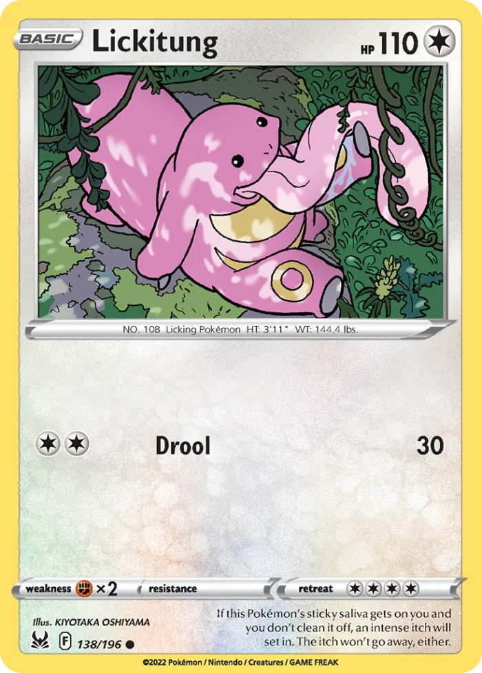 Lickitung #138 Lost Origin Pokemon card