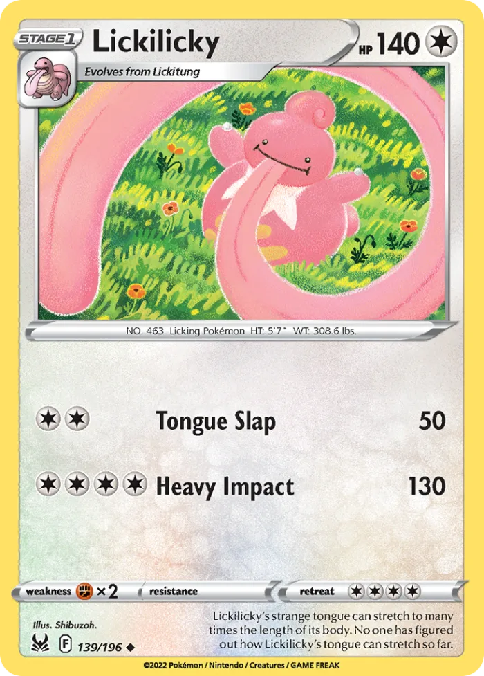 Lickilicky #139 Lost Origin Pokemon card