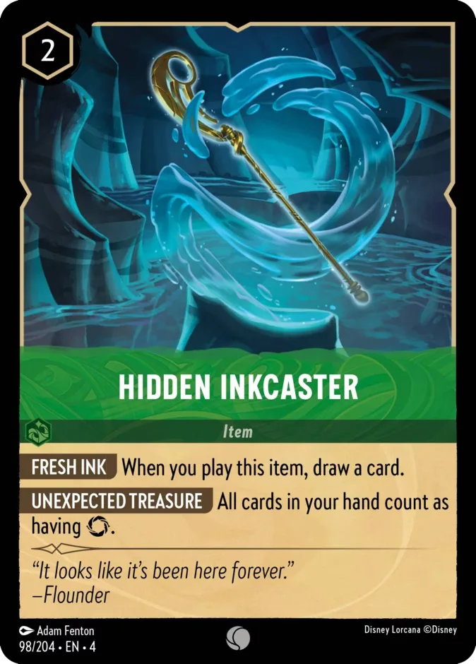 Hidden Inkcaster #98 Ursula's Return Disney Lorcana card