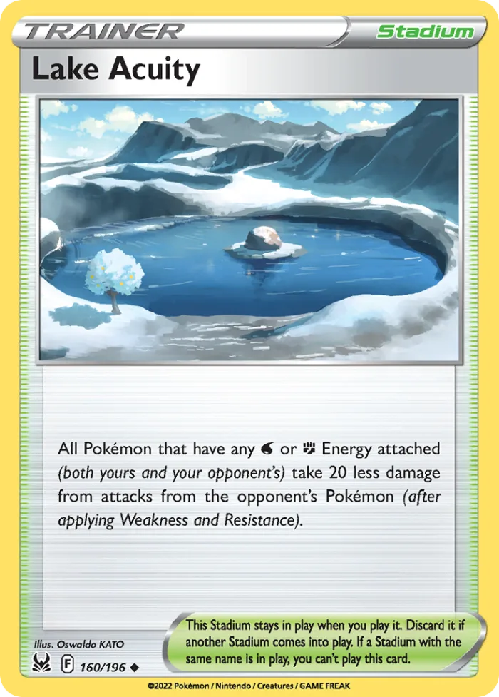 Lake Acuity #160 Lost Origin Pokemon card
