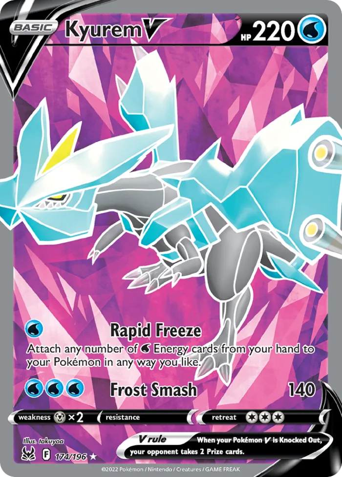 Kyurem V #174 Lost Origin Pokemon card