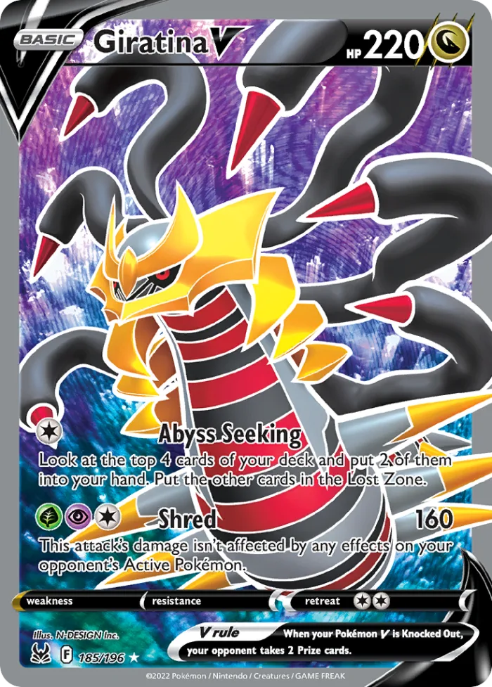 Giratina V #185 Lost Origin Pokemon card
