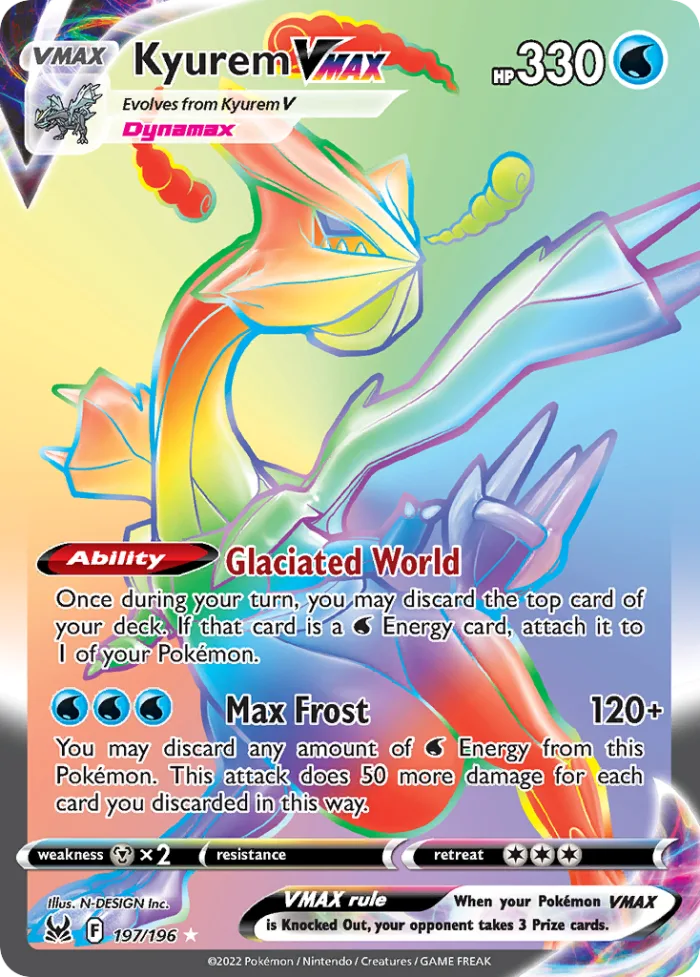 Kyurem VMAX #197 Lost Origin Pokemon card