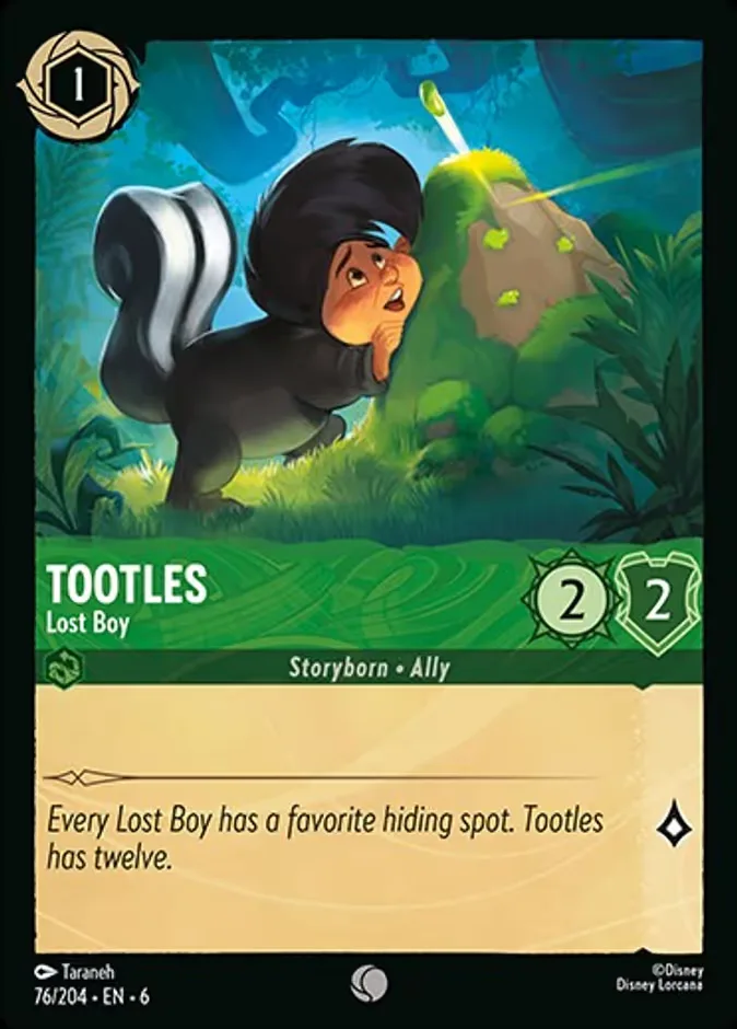 Tootles #76 Azurite Sea Disney Lorcana card