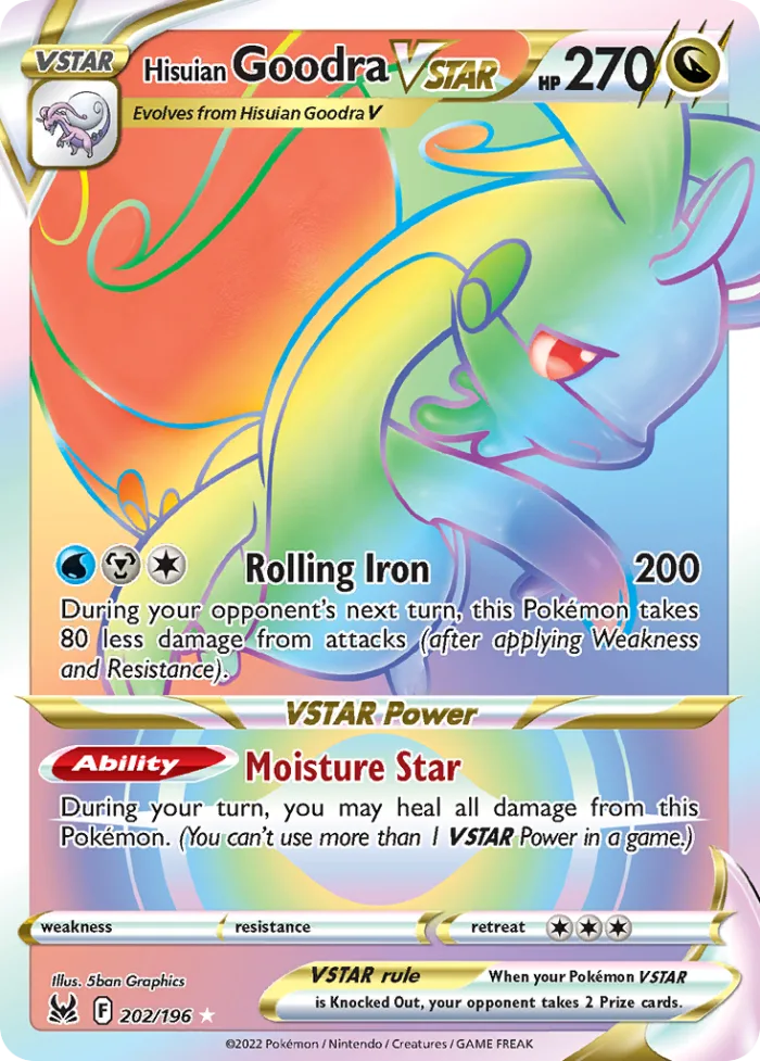 Hisuian Goodra VSTAR #202 Lost Origin Pokemon card