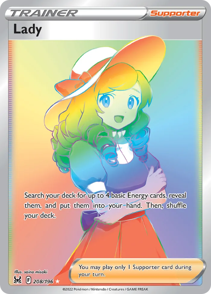 Lady #208 Lost Origin Pokemon card
