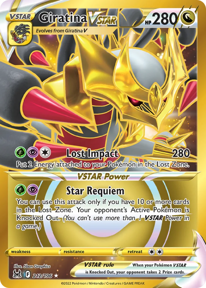 Giratina VSTAR #212 Lost Origin Pokemon card