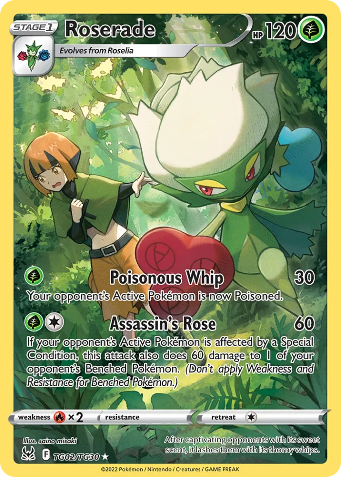 Roserade #TG02 Lost Origin Pokemon card
