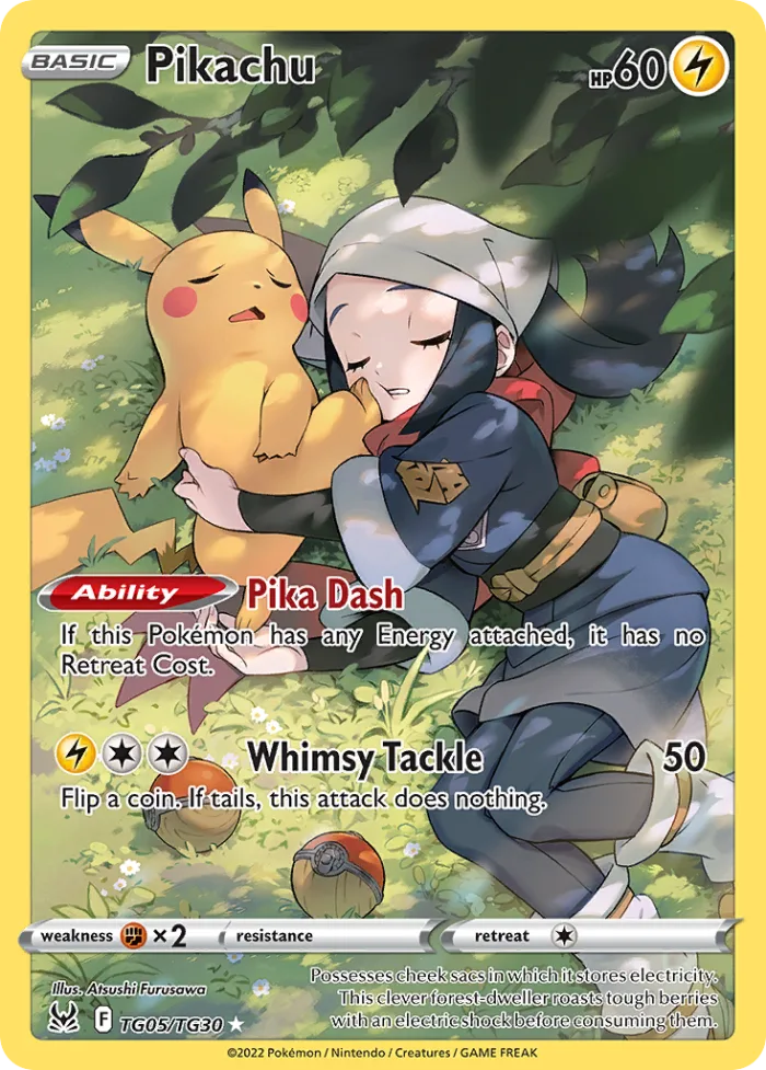 Pikachu #TG05 Lost Origin Pokemon card