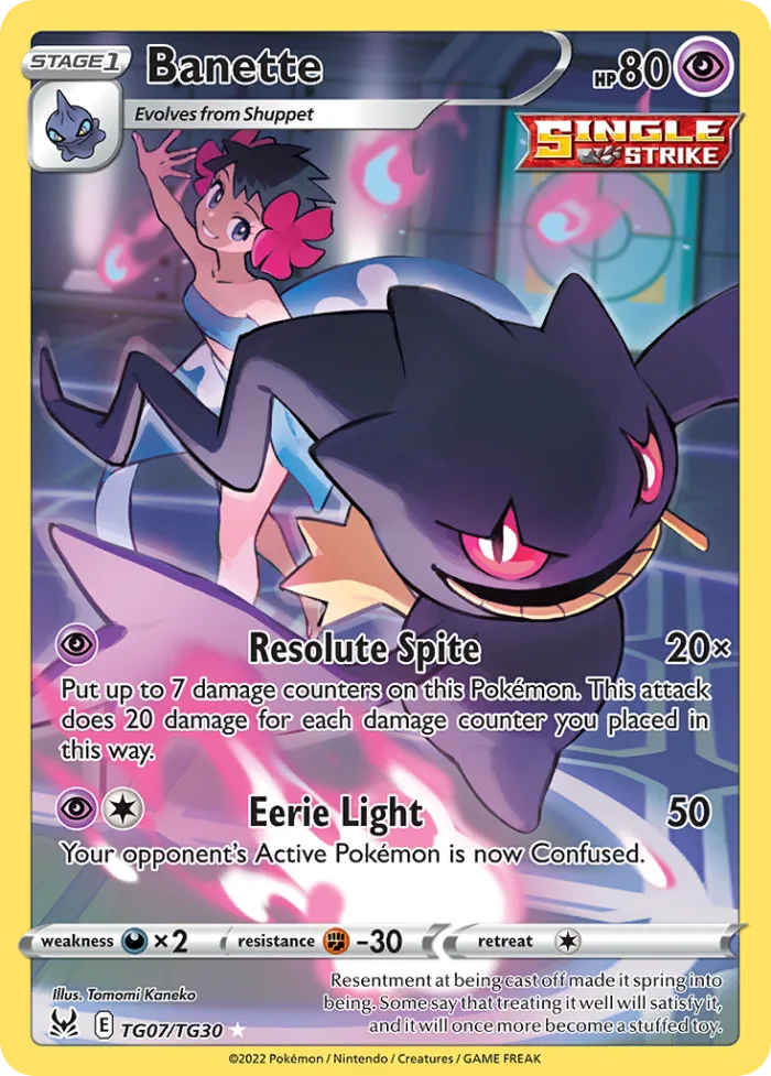 Banette #TG07 Lost Origin Pokemon card