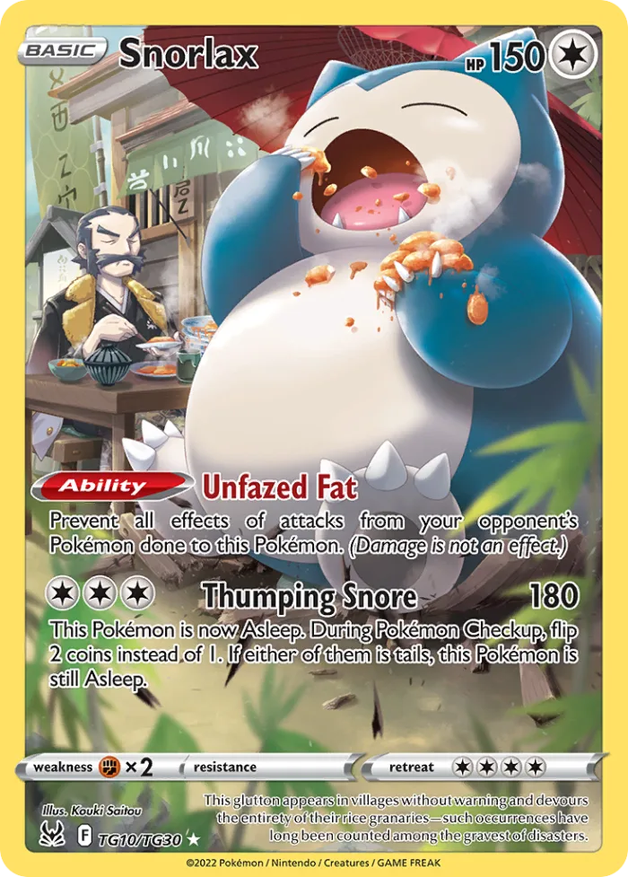 Snorlax #TG10 Lost Origin Pokemon card