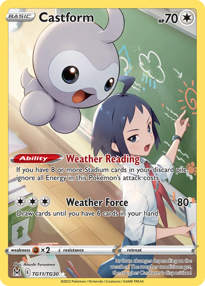 Castform #TG11 Lost Origin Pokemon card