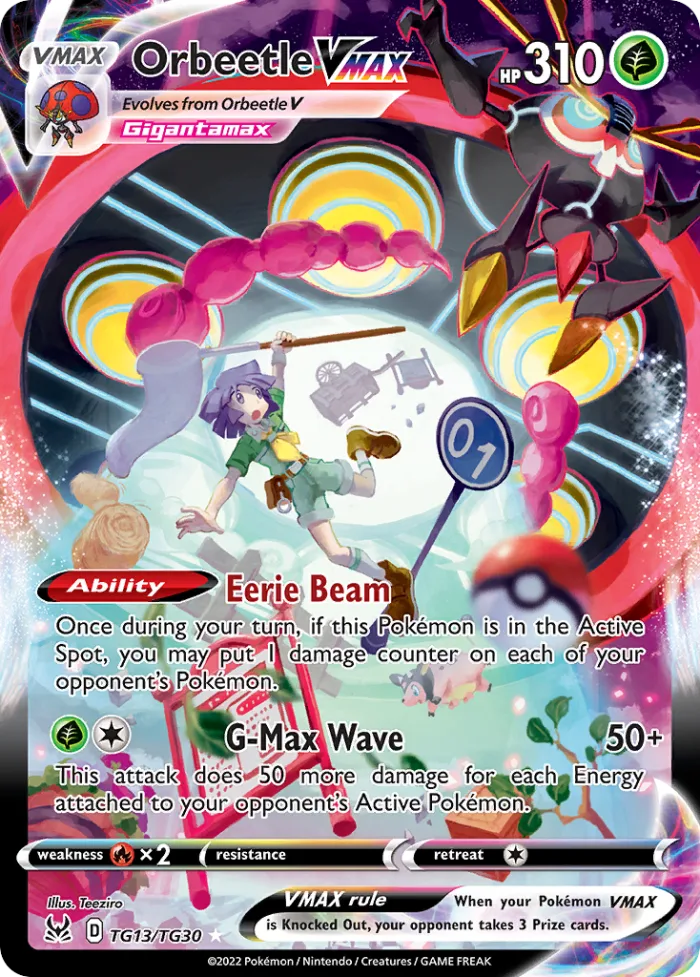 Orbeetle VMAX #TG13 Lost Origin Pokemon card