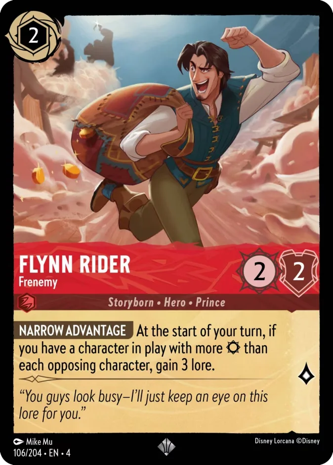 Flynn Rider #106 Ursula's Return Disney Lorcana card