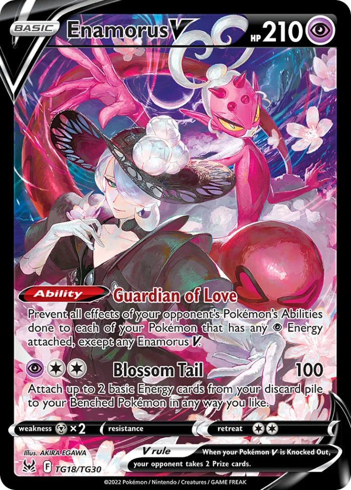 Enamorus V #TG18 Lost Origin Pokemon card