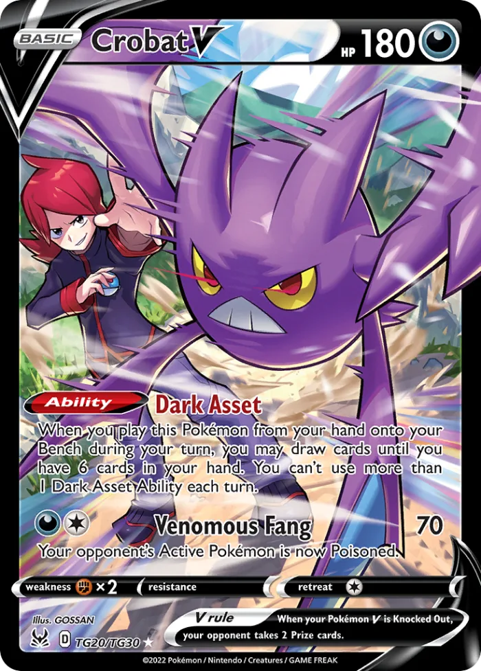Crobat V #TG20 Lost Origin Pokemon card