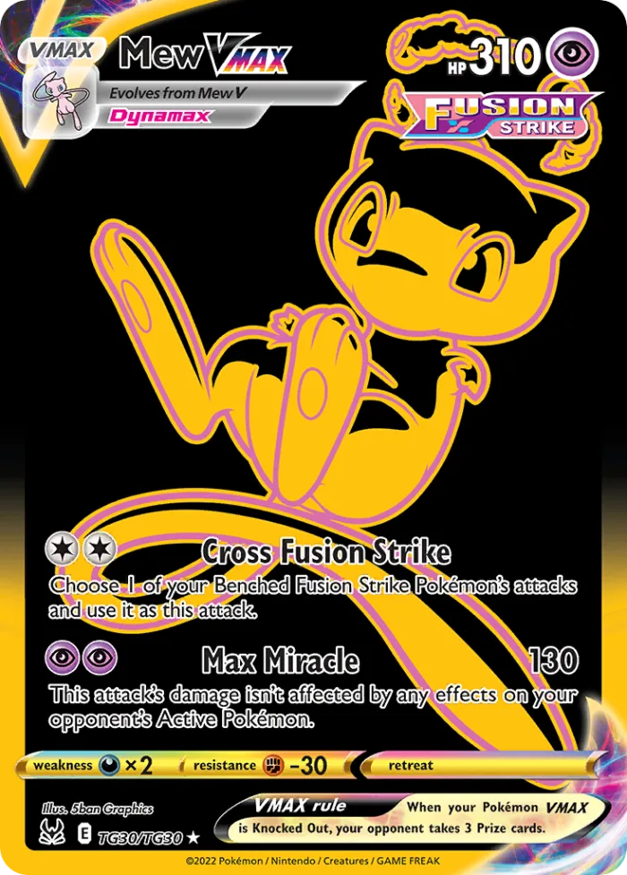 Mew VMAX #TG30 Lost Origin Pokemon card