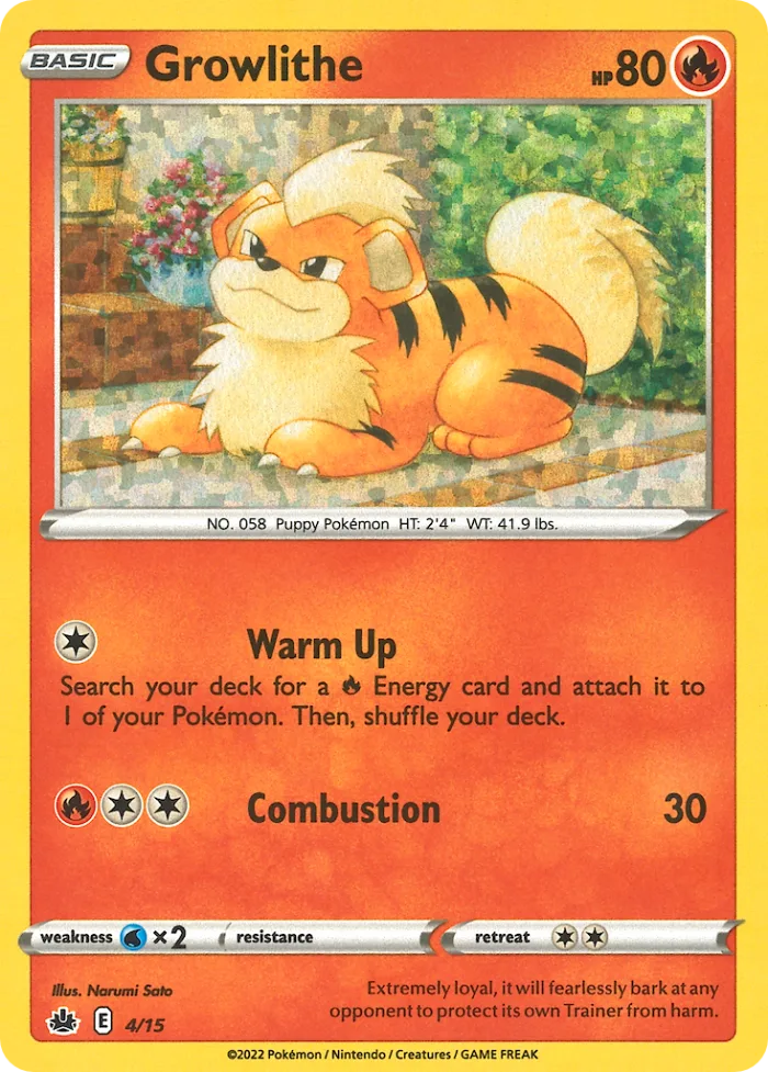 Growlithe #4 McDonald's Collection 2022 Pokemon card