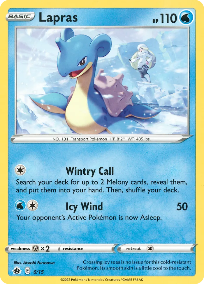 Lapras #6 McDonald's Collection 2022 Pokemon card