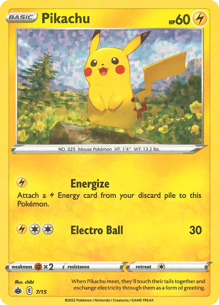 Pikachu #7 McDonald's Collection 2022 Pokemon card