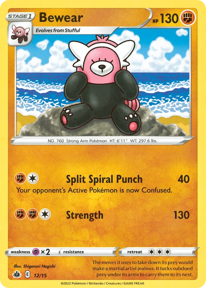 Bewear #12 McDonald's Collection 2022 Pokemon card