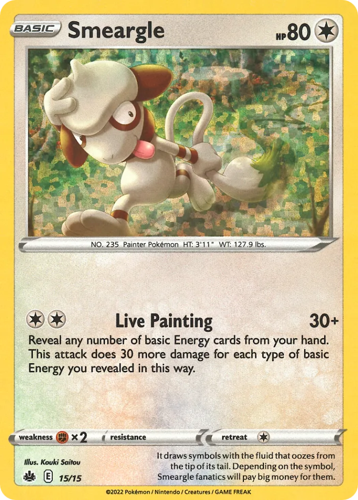 Smeargle #15 McDonald's Collection 2022 Pokemon card