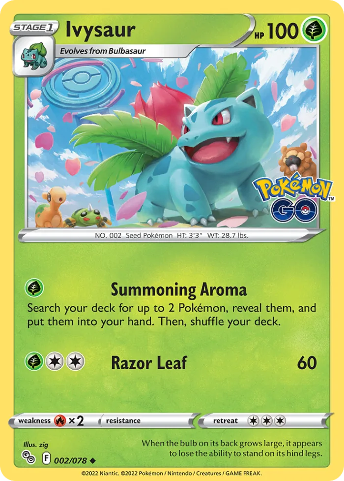 Ivysaur #2 Pokémon GO Pokemon card
