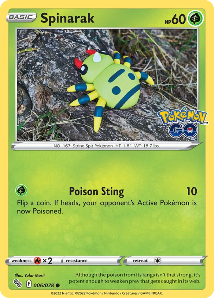 Spinarak #6 Pokémon GO Pokemon card
