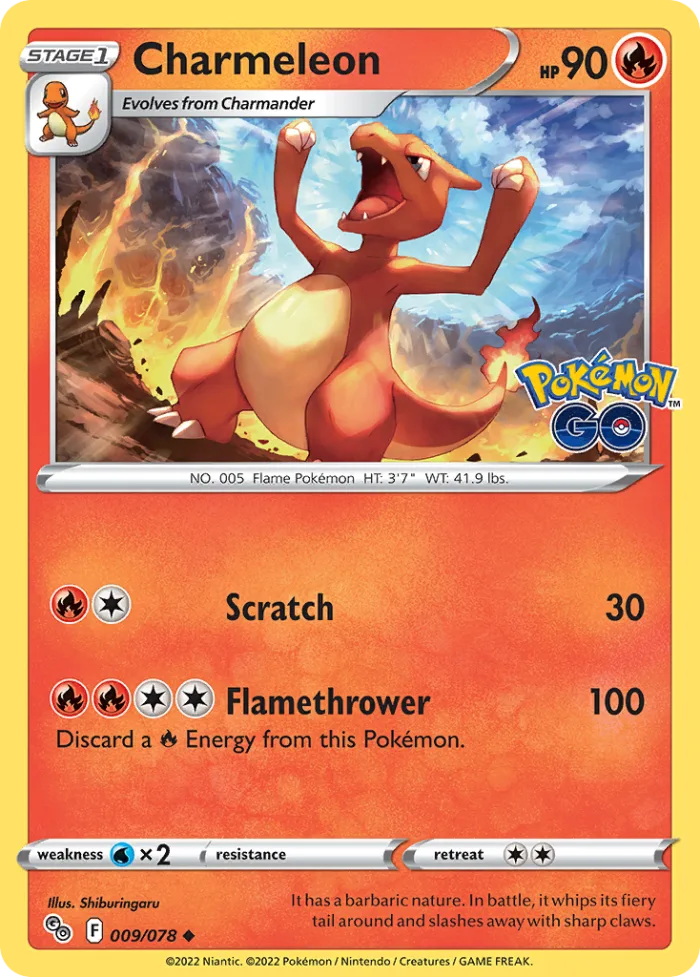 Charmeleon #9 Pokémon GO Pokemon card