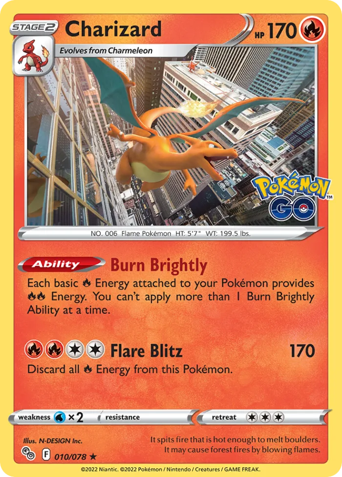 Charizard #10 Pokémon GO Pokemon card