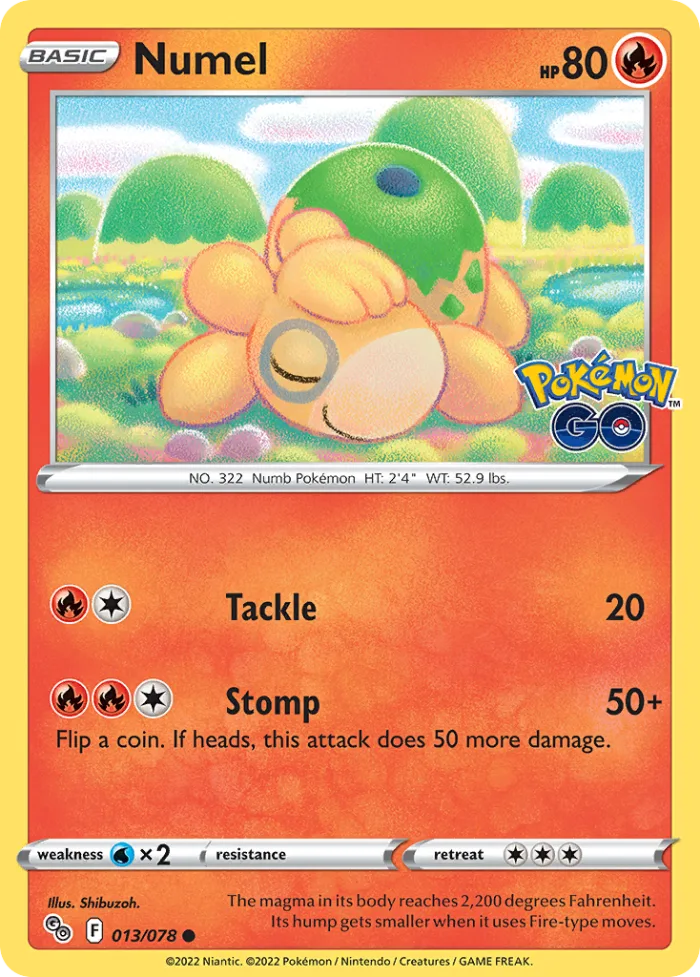 Numel #13 Pokémon GO Pokemon card