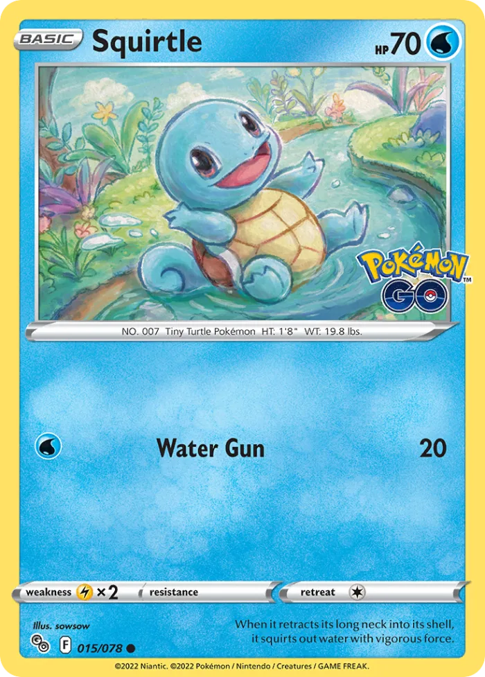 Squirtle #15 Pokémon GO Pokemon card