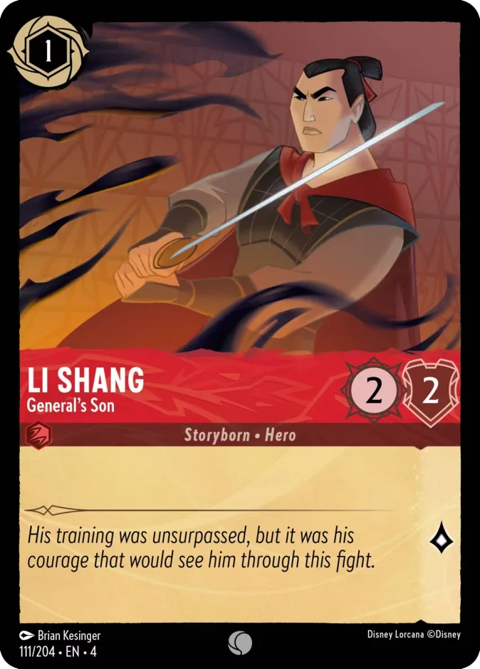 Li Shang #111 Ursula's Return Disney Lorcana card