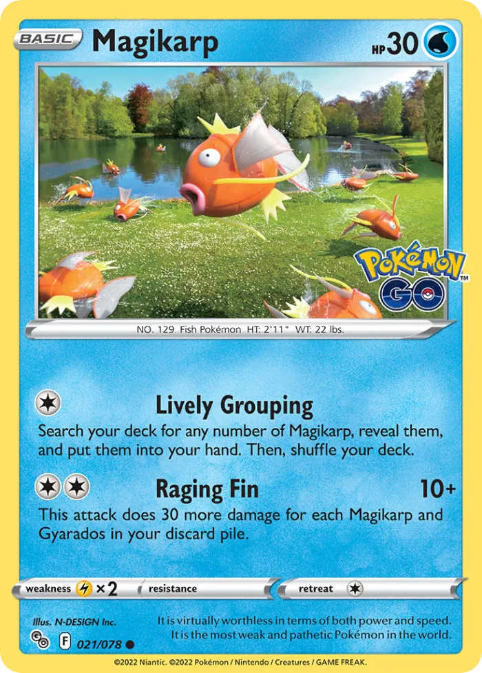 Magikarp #21 Pokémon GO Pokemon card