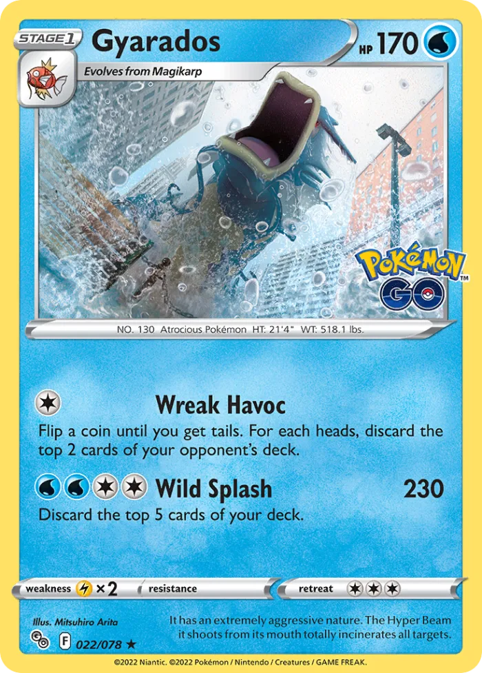 Gyarados #22 Pokémon GO Pokemon card
