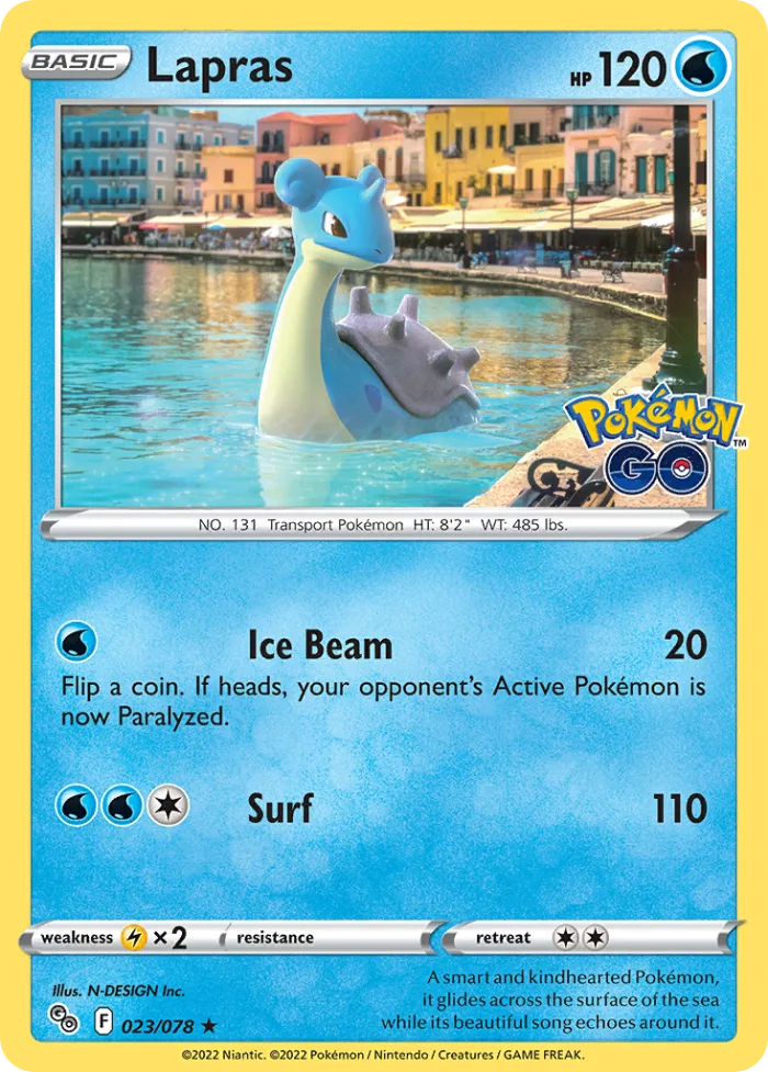Lapras #23 Pokémon GO Pokemon card
