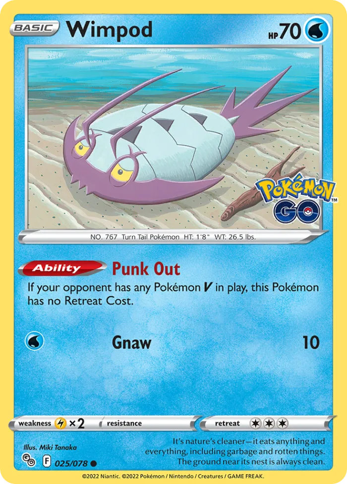 Wimpod #25 Pokémon GO Pokemon card