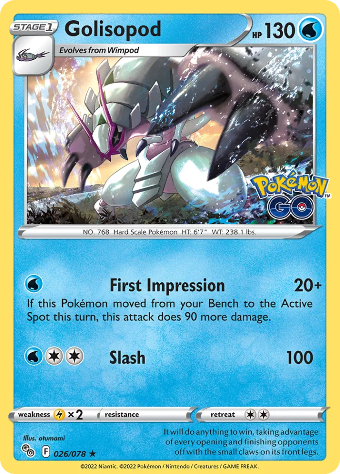Golisopod #26 Pokémon GO Pokemon card