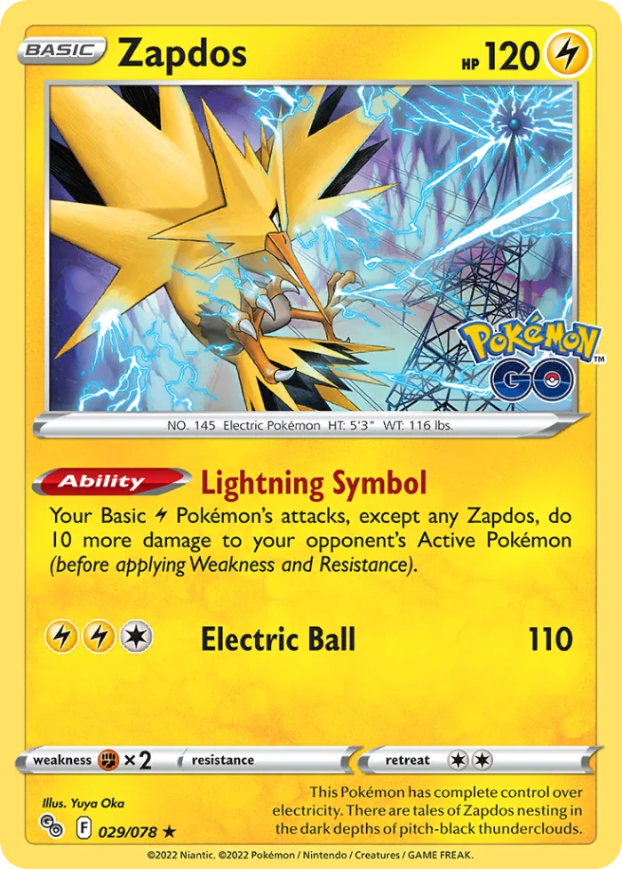 Zapdos #29 Pokémon GO Pokemon card