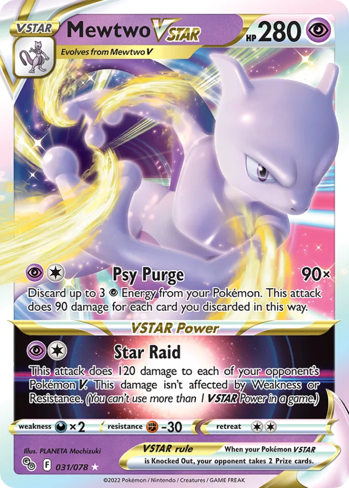 Mewtwo VSTAR #31 Pokémon GO Pokemon card