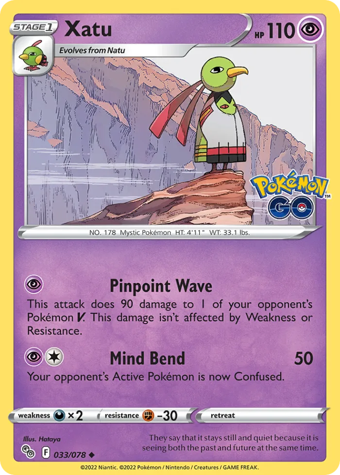 Xatu #33 Pokémon GO Pokemon card